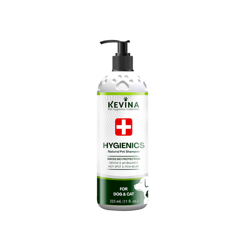 แชมพูสุนัขและแมว KEVINA สูตรฆ่าเชื้อ HYGIENICS ขนาด 325 ML.